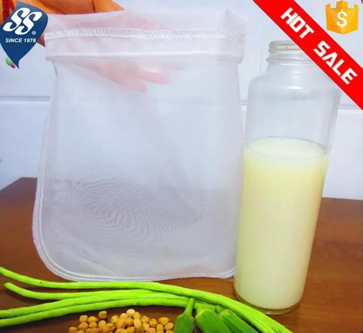 50PCS Reusable Food Fruit Filter Bag Nut Milk Bag Squeeze Juice Grid