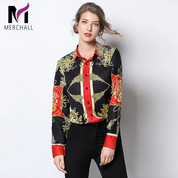 

2019 Spring Autumn Long Sleeve Shirt Womens Tops And Blouses Ladies Office Shirts Designer Runway Vintage Blouse Camisa feminina