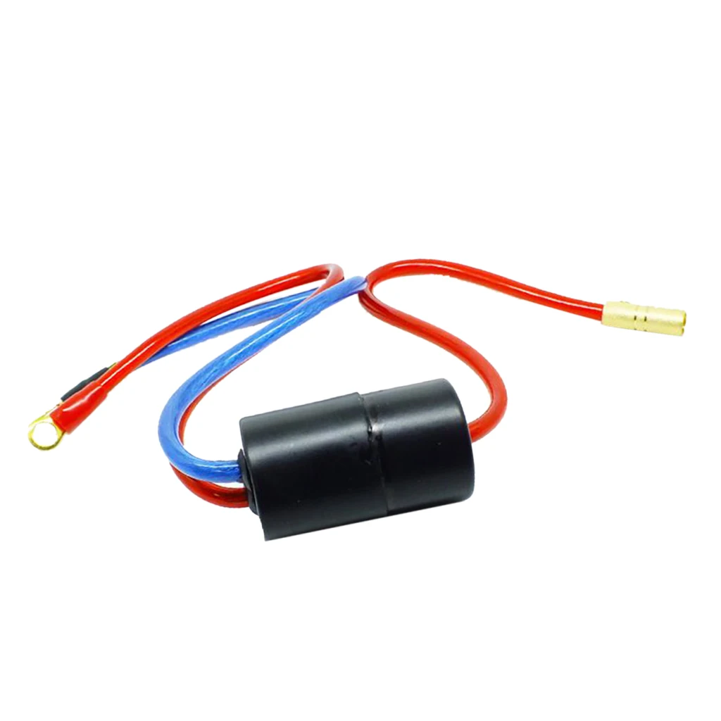 40 Amp In-line Engine Noise Suppressor Filter 12V Blue Red Cable