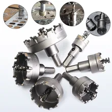 6x 22-65m Carbide Tip TCT Drill Bit Hole Saw Metal Alloy Stainless Steel Cutter