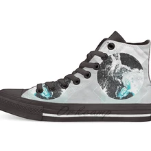 Геометрические текстуры 2 дизайн дышащие Повседневные высокие на шнуровке холщовая обувь кеды для Прямая