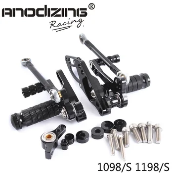 

Full CNC Aluminum Motorcycle Adjustable Rearsets Rear Sets Foot Pegs For DUCATI STREETFIGHTER 1098/S 1198/S 2011-2014