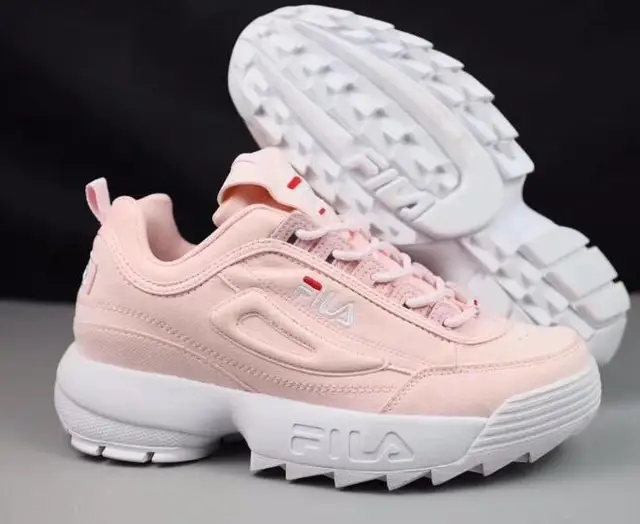 fila disruptor bianche e rosa