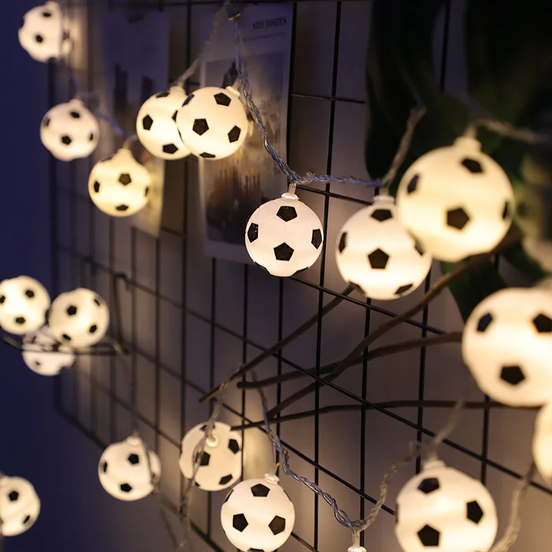 

1pc football shape usb battery powered 3M 20LED Show Bar theme creative football decorative lights small lights hanging ornament