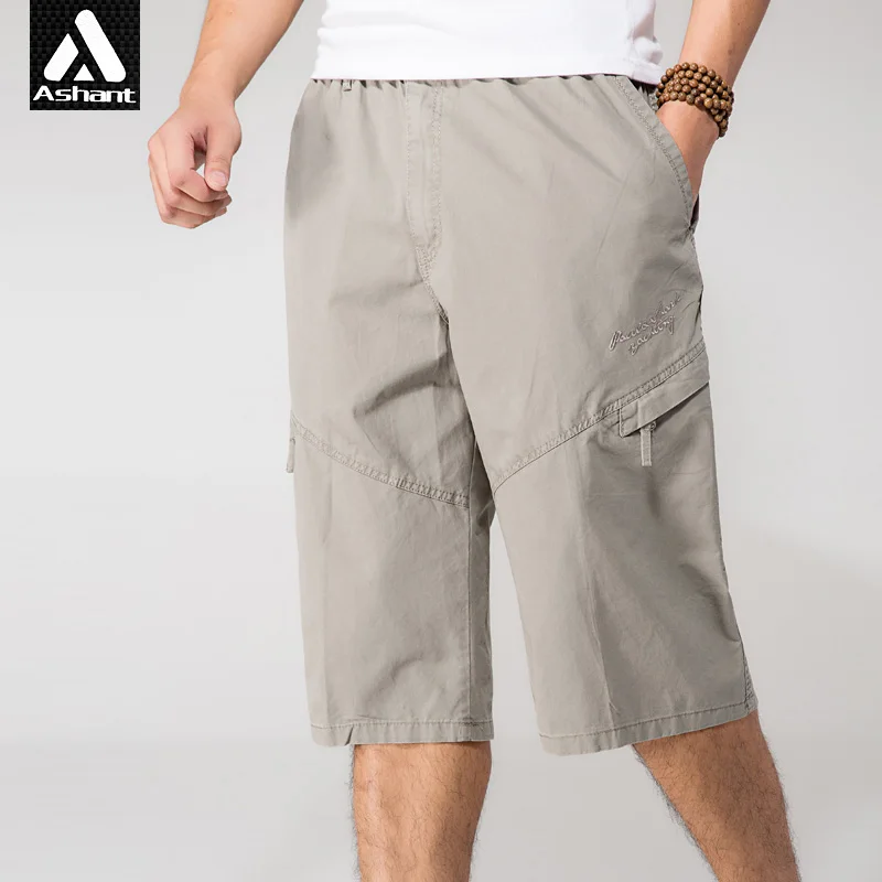 Men Casual Cargo Shorts Large Size 4XL 5XL 6XL 40 28 2017 New Male Summer Brand