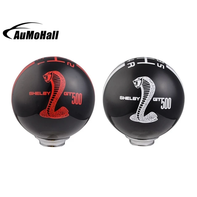 1Pcs Car Styling Red/White Resin Shift Knob Shelby Mustang GT500 5