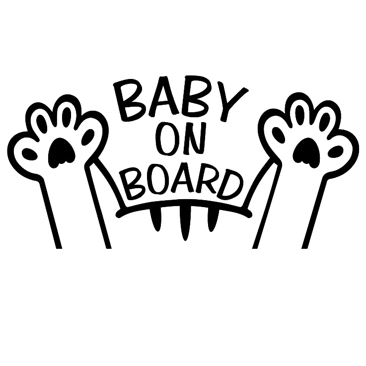 

Cats Baby on Board Vinyl Car Sticker Decal Funny Cute Unique Cat Fashion Bumper Sticker Waterproof TA045