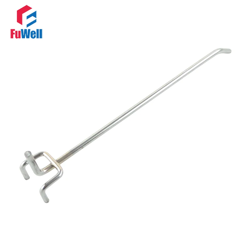 5 шт. Pegboard Крючки 100/150/200/250 мм супермаркет Дисплей крюк с фокусным расстоянием 25