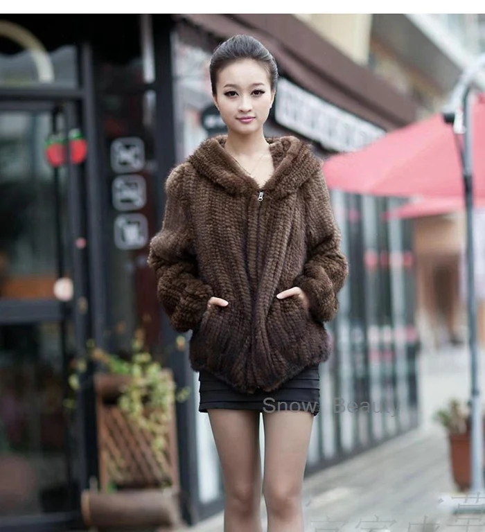 Стиль, Женское пальто из натурального меха норки с длинным рукавом и капюшоном, Женская куртка, пальто размера плюс, обхват груди 88-120 см