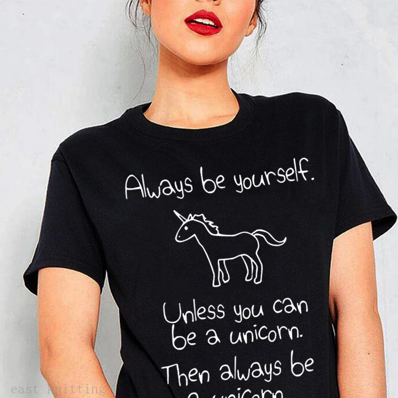 النساء السيدات قمم يونيكورن إلكتروني طباعة عارضة المحملة قميص فام المتناثرة أسود T قميص النساء السيدات قمم يونيكورن إلكتروني طباعة عارضة المحملة قميص فام المتناثرة أسود T قميص