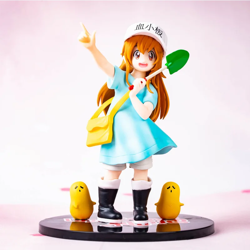 

HKXZM Anime Figurs 16CM Hataraku Saibou Cells at Work Platelet Changeable Ver PVC Figure Collectible Model Toys Gift