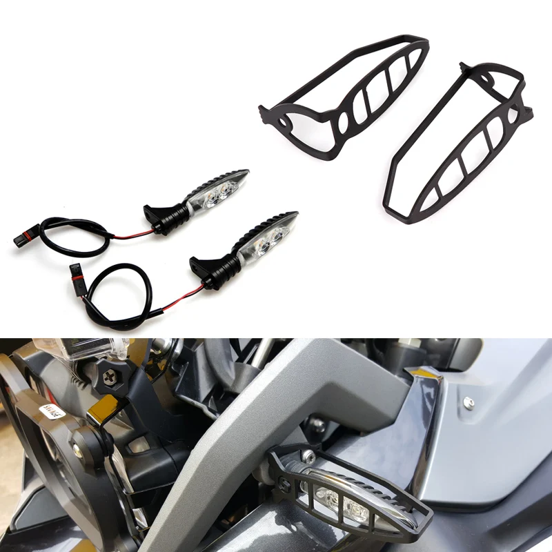 

For BMW R1200 GS R1200 GS Adv Turn Signal Lights Front Indicators with Signal Light Protectors Covers F800GS F650GS F 800 GS