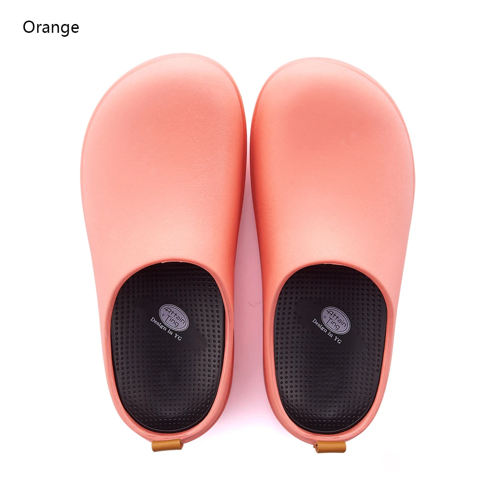 Новая мужская обувь шеф-повара дышащая нескользящая обувь для работы на кухне летняя Больничная обувь для медсестры медицинская обувь повседневная обувь - Цвет: Оранжевый