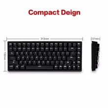 Drevo Gramr 84 Key Backlit Edition Tenkeyless Mechanical Gaming Keyboard Brown Switch White