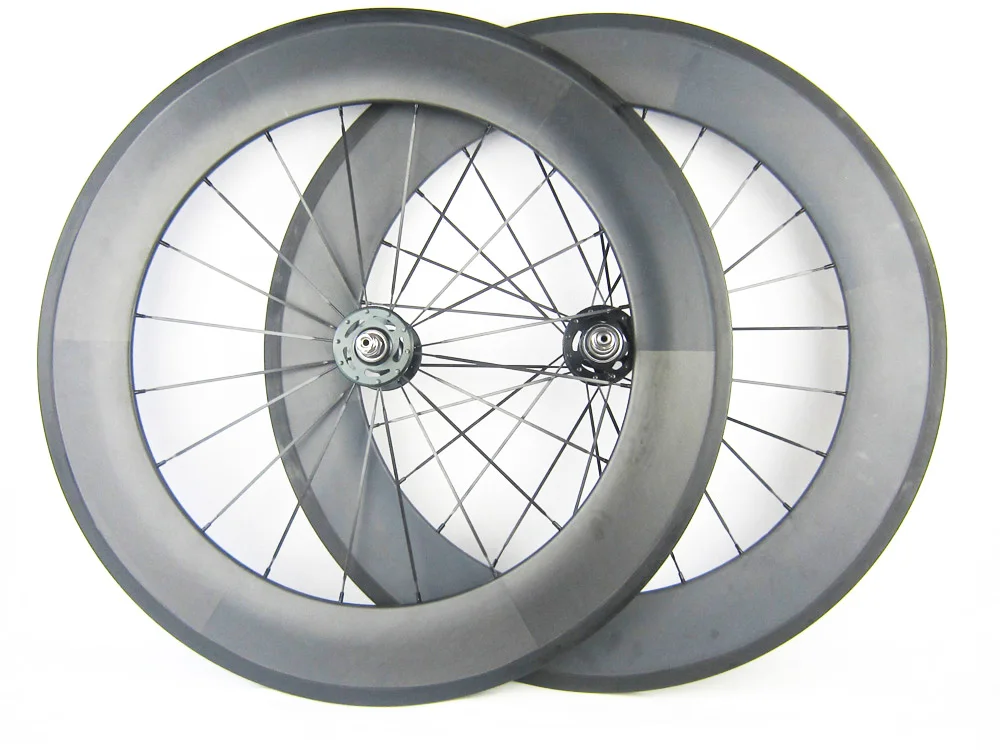 

Track Carbon Wheelset 88mm Clincher Bike Wheels Track Single Speed Cycling Wheels Flip Flop Fixed Gear Novatec Hubs 700C