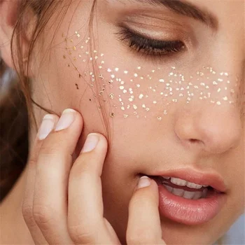

1 Pcs Waterproof Face Forehead Eye Makeup Tattoo Stickers Nightclub Masquerade Eyeshadow Personality Freckle Bronzing Face Paste