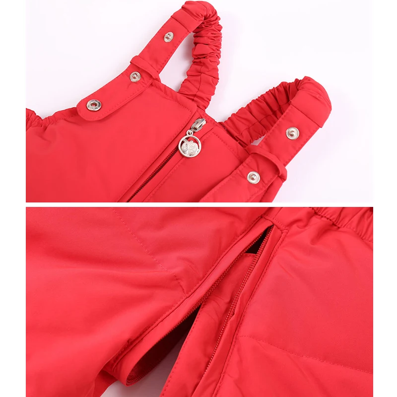 Комплекты детской одежды для русской зимы комбинезон, зимняя куртка+ комбинезон, комплект из 2 предметов, пуховое пальто для маленьких мальчиков и девочек, куртка с меховым капюшоном
