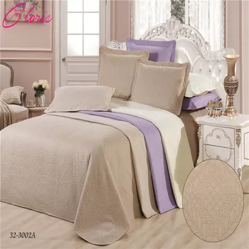 

"CLORIS" 230*250 Bedspread With Pillowcases 50*70 On Bed Solid Microfiber Fabric Bedding Fashion Luxurious Blanket 230 250