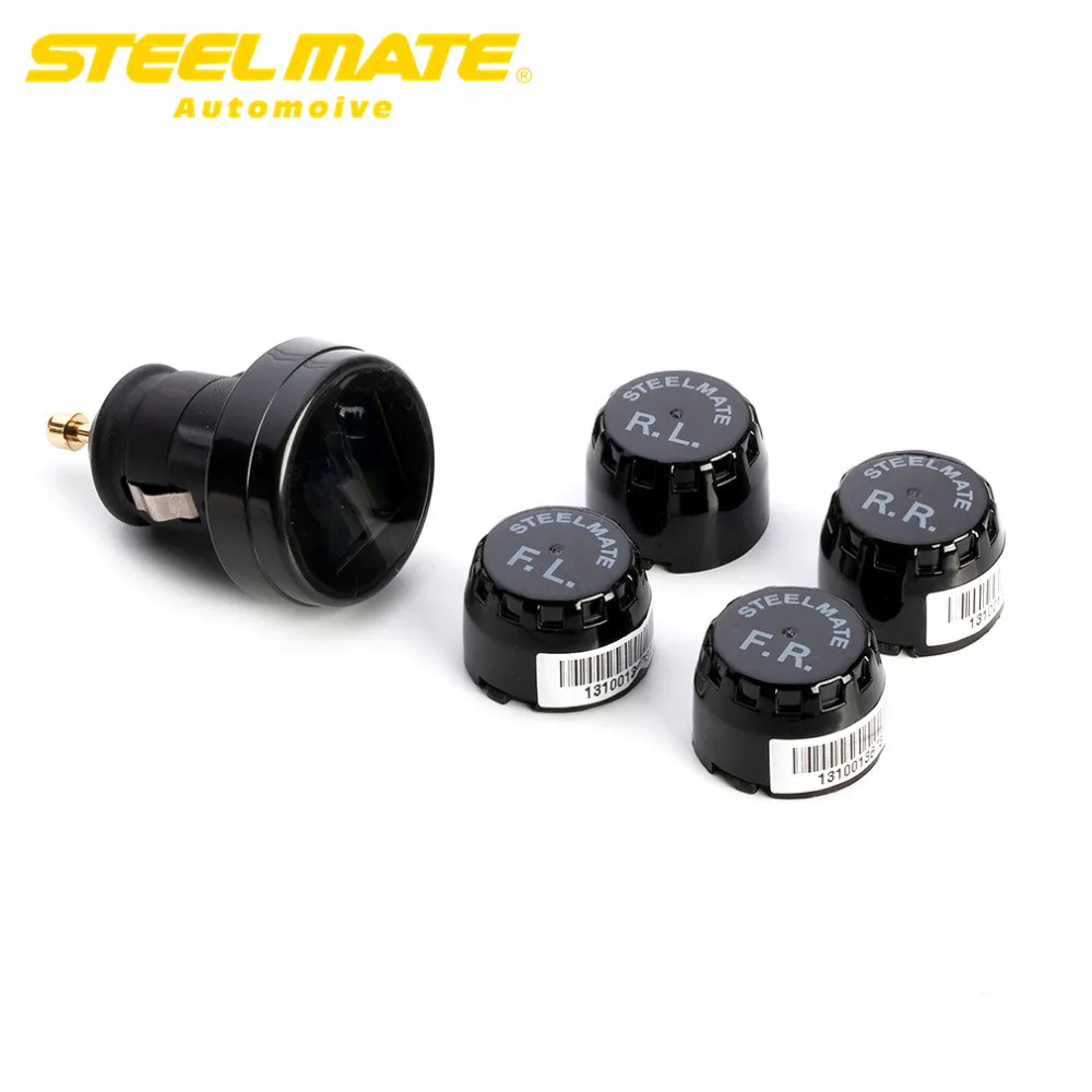 Steelmate 2017 TP 74B Car TPMS DIY Tire Pressure Monitor System Alarm LCD Display with 4