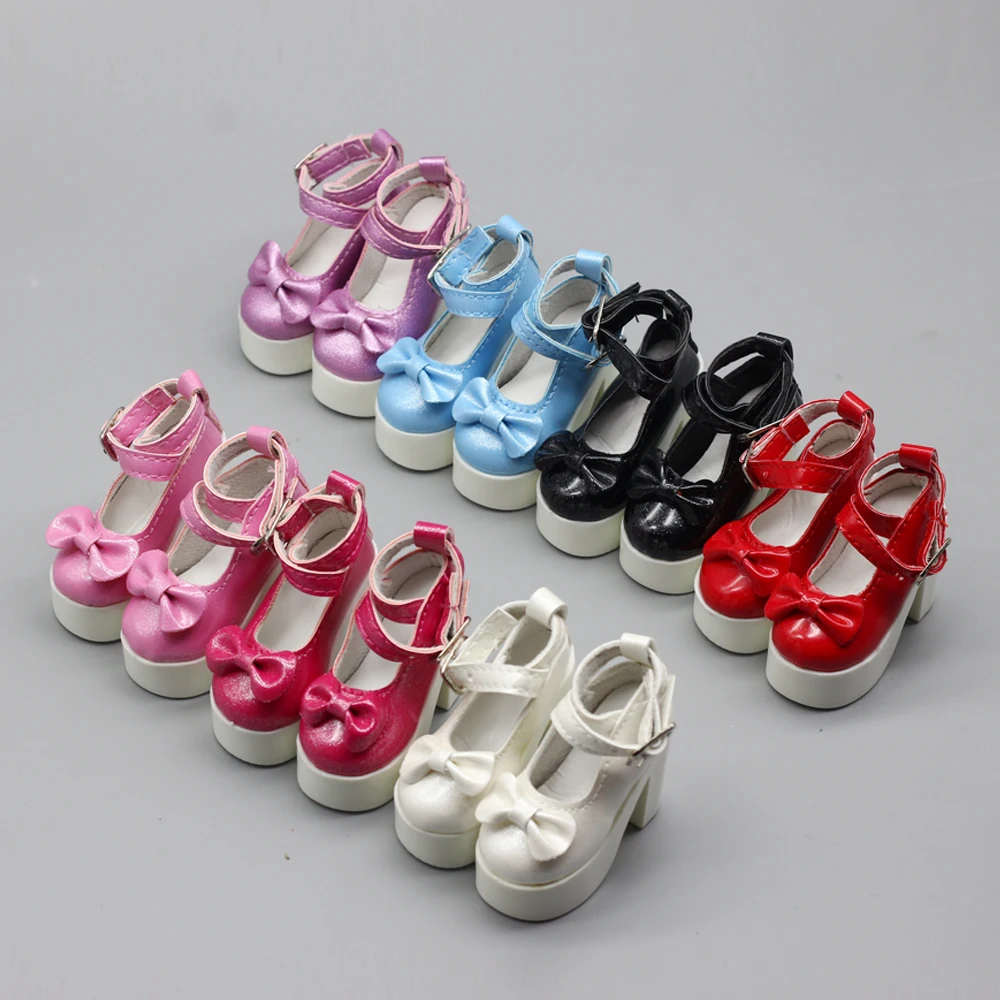 

1pair 7.8 cm Assorted Colors Princess High Heel Shoes for BJD Dolls, 1/3 Doll Accessories, for 16 Inch 60cm Doll Boots