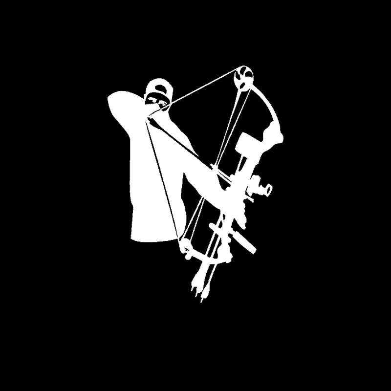 YJZT 11 6 см * 15 Виниловая наклейка Bowhunter Archer лук стрела Охота Автомобильная черная
