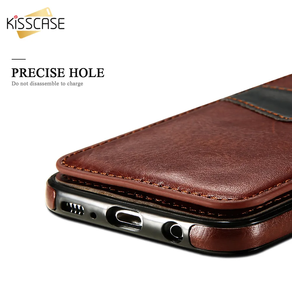 Kisscase флип Чехлы кожаный чехол для телефона samsung Galaxy Note 9 S9 S8 плюс держатель карты S6