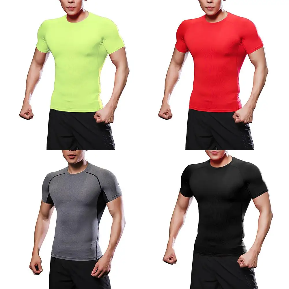 Himanjie Brand Men's Sports Training Top T shirts Fitness Clothing