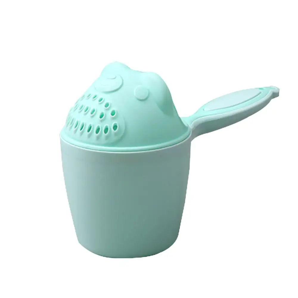 Baby Shampoo Cup Children Shower Spoon Shampoo Cup Children Bathroom Water Shampoo Toothbrush Wash Cup Bath Toys - Цвет: Небесно-голубой