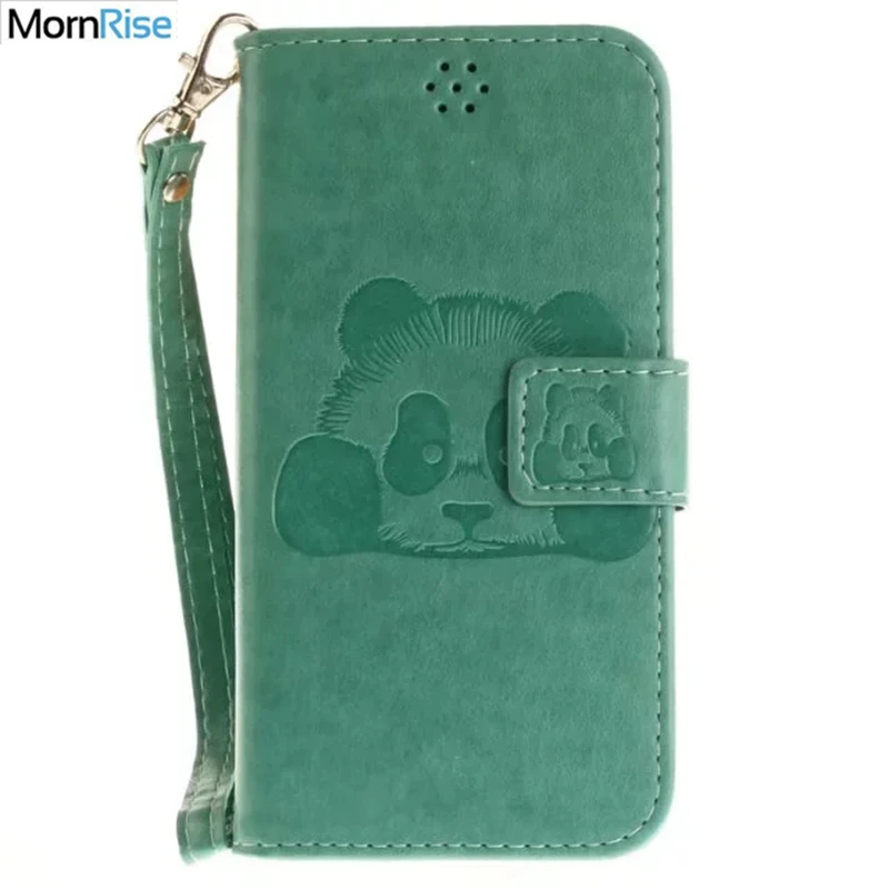 

3D Embossing Panda Flip Cover For iphone X Xs Case With Straps Wallet Stand Card Slots PU Leather For iphone 10s 8 Phone Bags