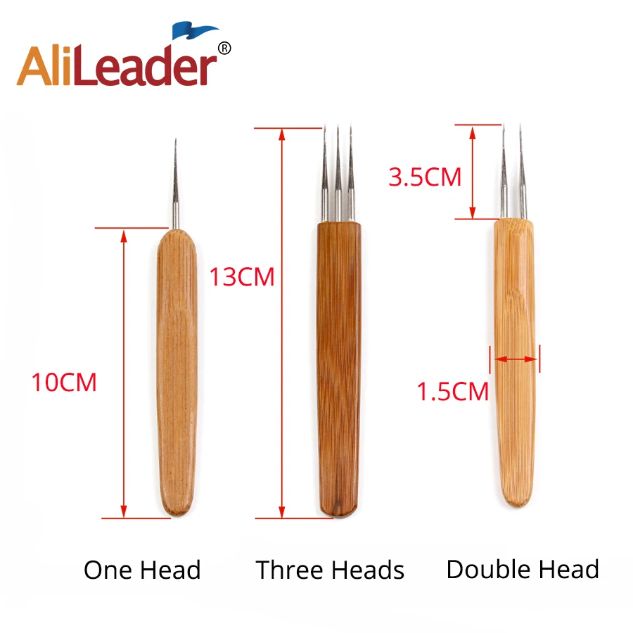Dreadlock Crochet Hook Soft Touch Steel 0.5Mm 0.75Mm Crochet Hook For Dreads Dreadlock Needle Tool For Braid Craft 1/2/3 Head Dreadlock Crochet Hook Soft Touch Steel 0.5Mm 0.75Mm Crochet Hook For Dreads Dreadlock Needle Tool For Braid Craft 1/2/3 Head