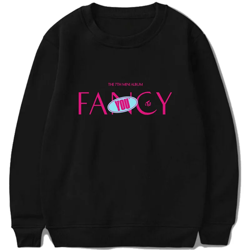 

kpop TWICE the 7th Mini Album Fancy you Long sleeve Sweatshirt kpop sana cute pullovers men and women Harajuku letter Tops