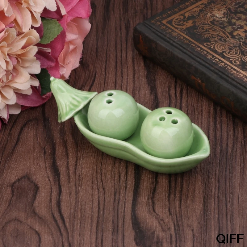 

Wholesale Seasoning Can Two Peas in Pod Ceramic Salt Pepper Shaker Wedding Party Gifts Set May06