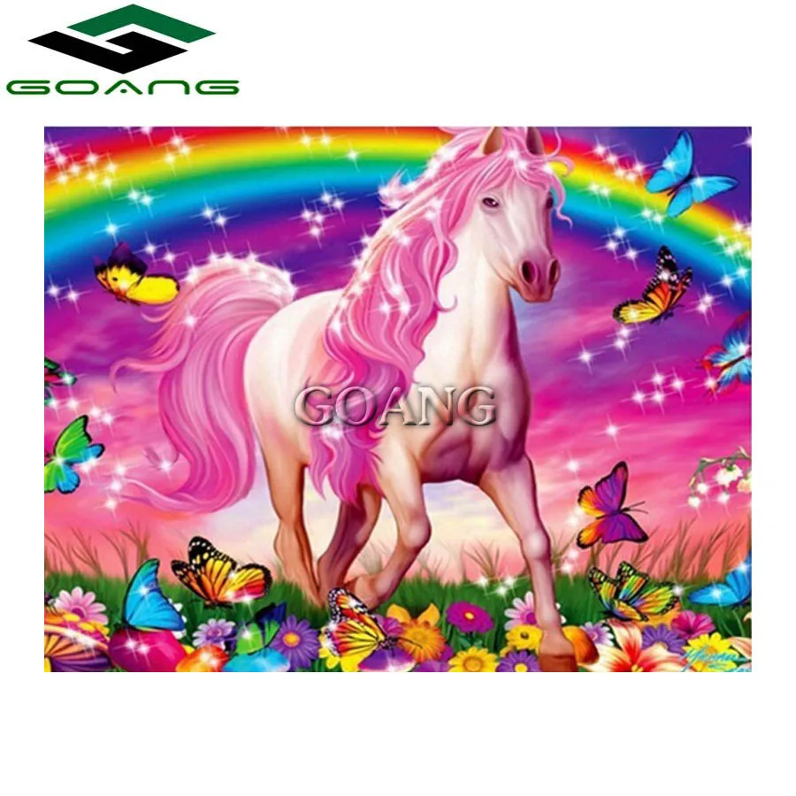 Rainbow Unicorn Full Drill 5D Diamond Painting Horse Cross Stitch Kit Diy Carft