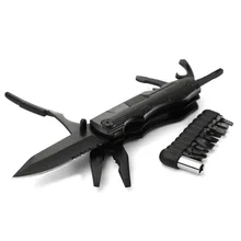 12 in 1 multifunction pliers Portable Black Finshing folding pocket plier outdoor tool kits