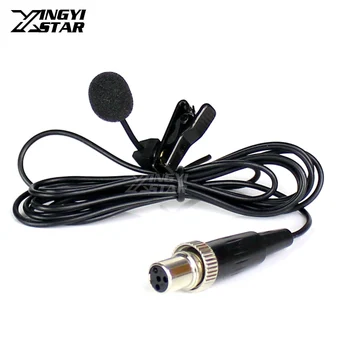 

Mini XLR 4 Pin TA4F Lock Tie Collar Mic Lapel Lavalier Microphone For MIPRO UHF Wireless Microphone System Bodypack Transmitter