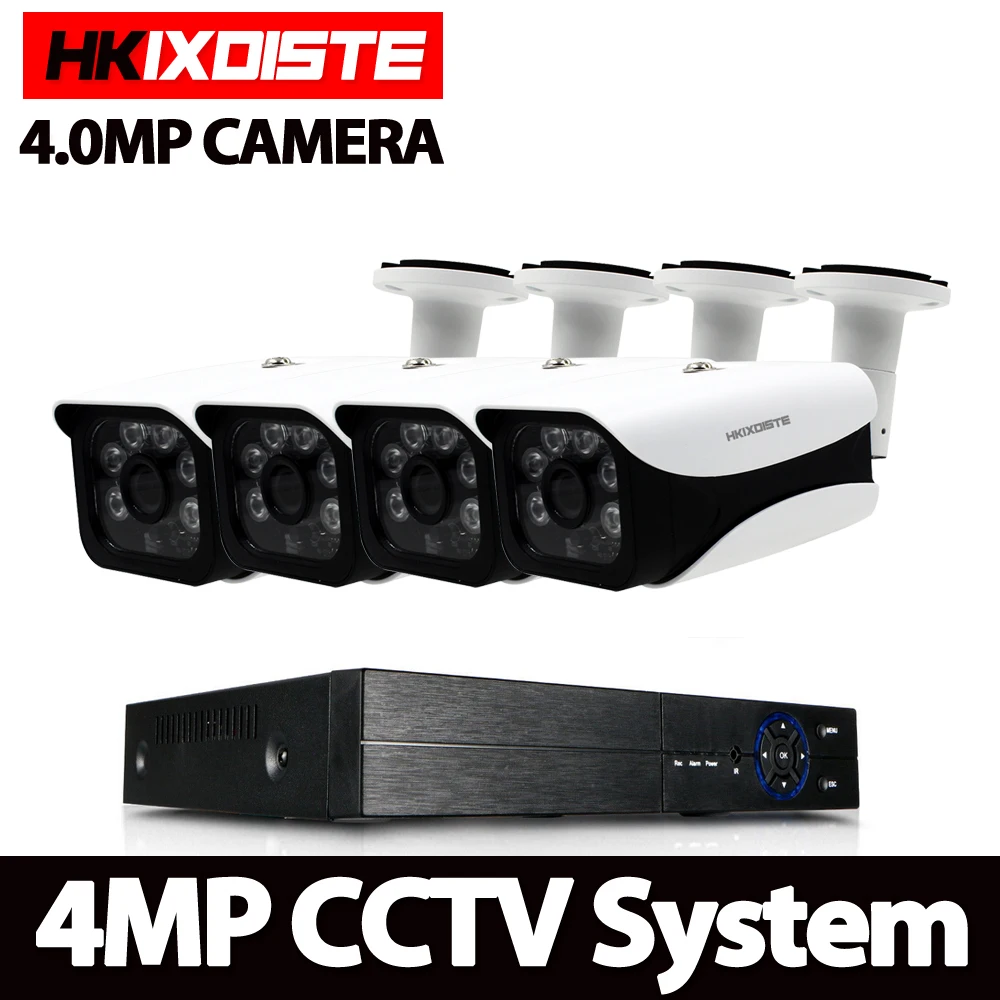 Система видеонаблюдения HKIXDISTE HD 8 каналов 4 МП AHD 4*4 0 МП|kit kits|kit outdoorkit indoor |