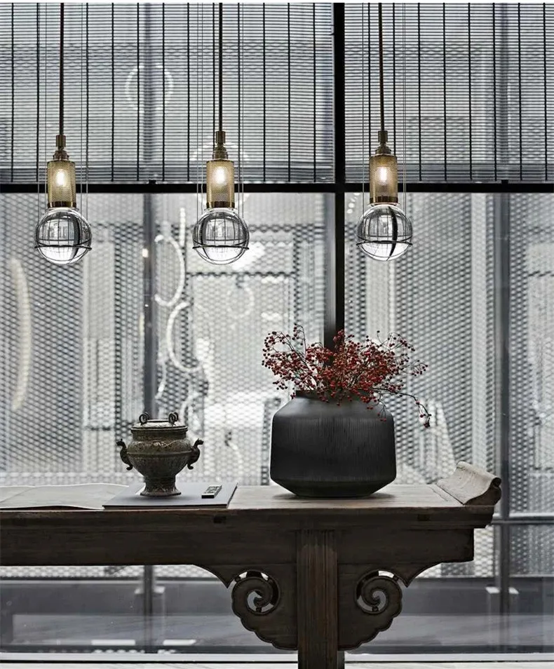 

Nordic Loft Art Crystal Ball Pendant Lights Creative Vintage PH Restaurant Living Dining Room Decoration Hanging Light Fixtures