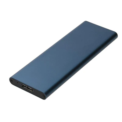 USB 3,0 к M.2 NGFF SSD для мобильных устройств адаптер карты внешний корпус чехол для m2 SSD чехол 2230/2242/2260/2280 SATA протокол M.2 - Цвет: Синий