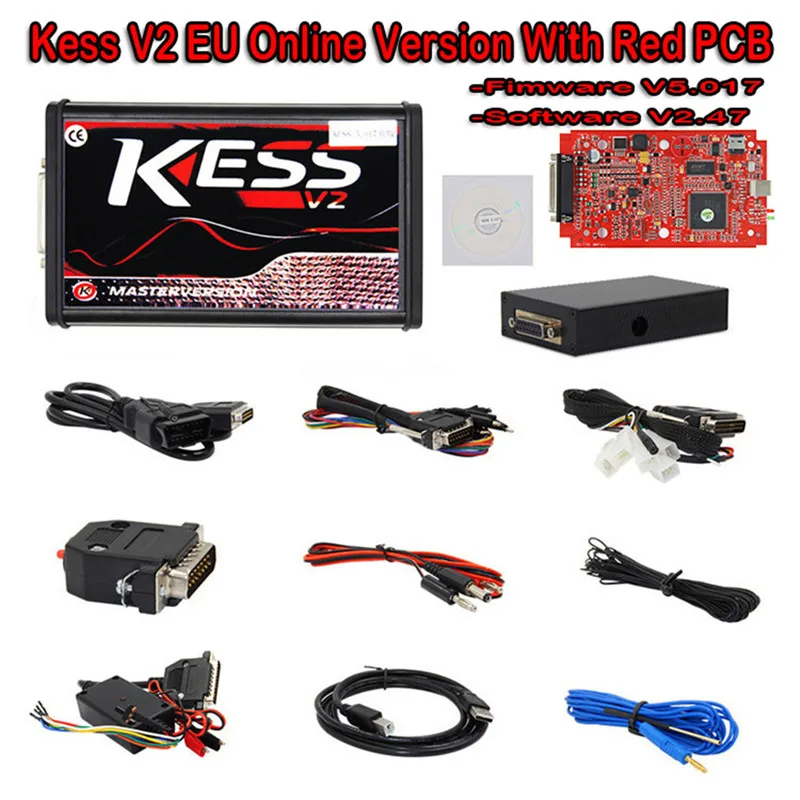 

kongyide Car Scanner Red Kess V2 V5.017 SW V2.47 EU Online Version No Token Limited Automotive Scanner m27
