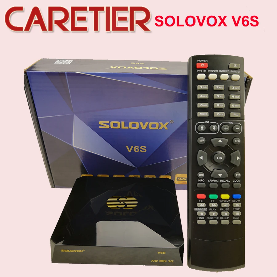 4 шт. SOLOVOX V6S Мини V6S спутниковый ресивер Поддержка 2 USB веб-ТВ карты обмена CCAM/NEWCAM Youporn