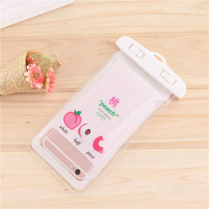 

Mobile Phone Pouch Waterproof Protect Phone Accessories Cartoon Pattern Transparent Bag Tight Sealing Outdoor Swimming Tools