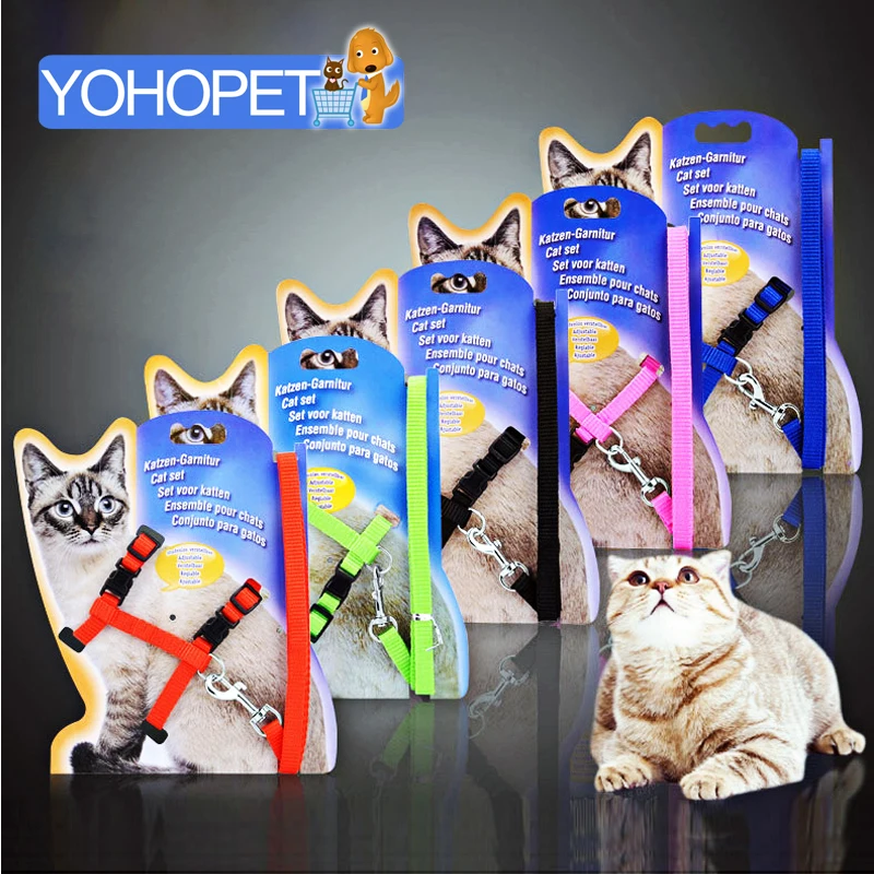 

Puppy Dogs Collar Cat Halters Collar Color Candy Cat Collars Quick Release Cat Leash And Harness For Cat Collar Traction Rope