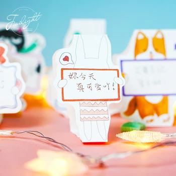 

12 pack/Lot Cartoon animal dog cat rabbit standing memo notes Kawaii planner note Stationery gift Office School supplies A6334