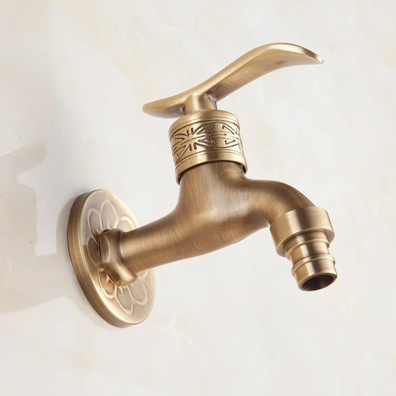 

Copper Antique Washing Faucet European Style Mop Pool Faucet Extended Single Cold In-Wall Mop Faucet lo41110