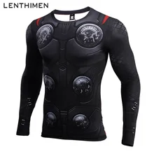 THOR 3D Rashgard кроссовки мужские спортивные футболки с длинными рукавами обтягивающие колготки для фитнеса одежда для фитнеса и спортзала топ футбол Джерси