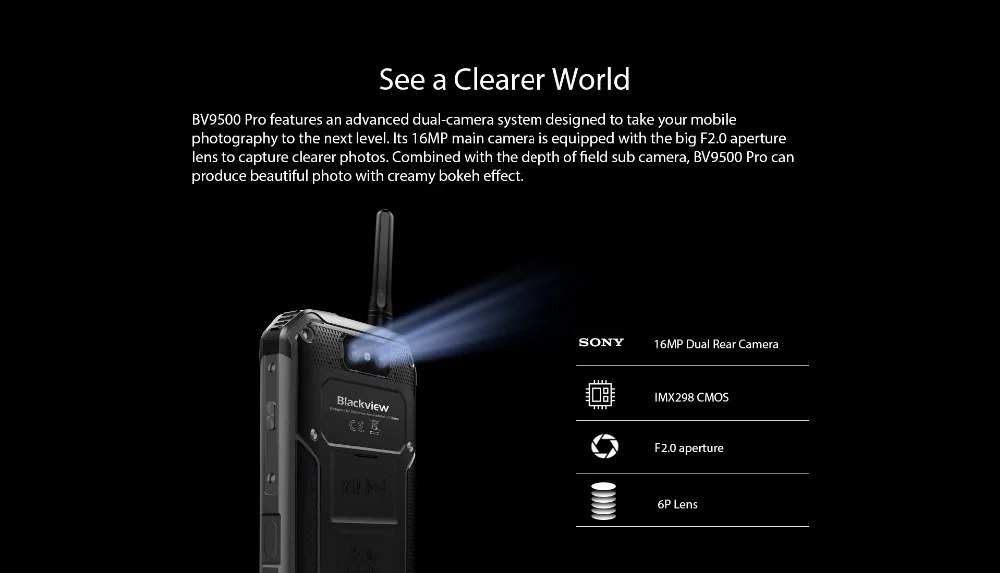 Blackview BV9500 Pro Водонепроницаемый Walkie Talkie смартфон 6 ГБ Оперативная память 128 ГБ Встроенная память Octa Core 5," FHD 18:9 10000 мАч Батарея мобильного телефона