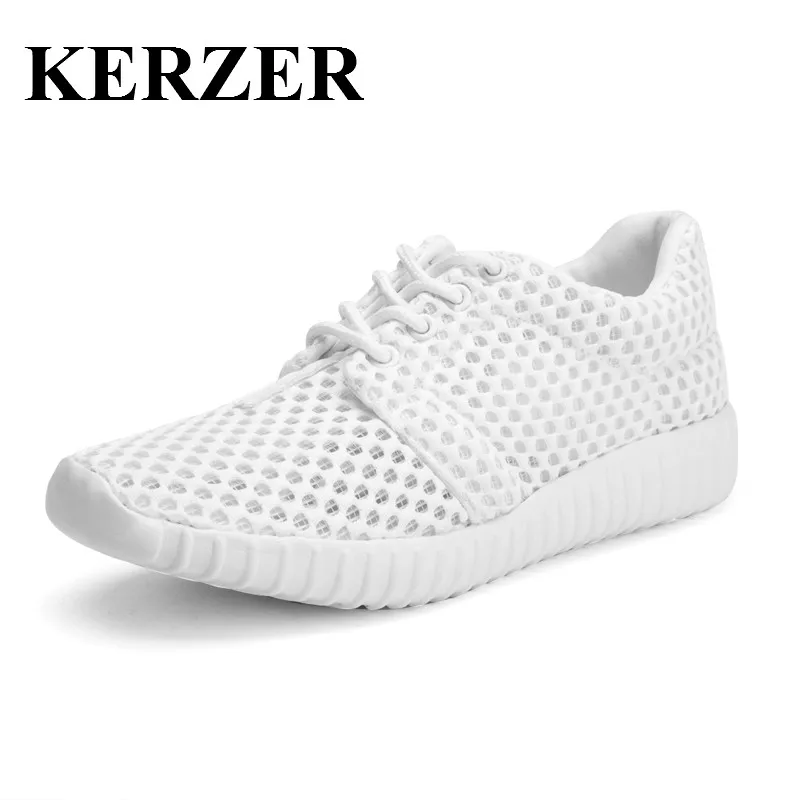 Kerzer 2017春/夏女性スニーカー高級ブランド軽量ウォーキングシューズブラック/ホワイト/
