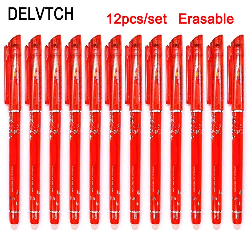 DELVTCH 12 шт./компл. стираемая ручка гелевая 0 5 мм 4 цвета доступны для детей подарок