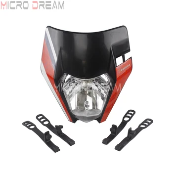 

Black Motocross Headlight Head Light E-mark For Honda Yamaha KTM EXC SMR SX XC-F SX 125 250 450 Enduro MX Universal Headlamp