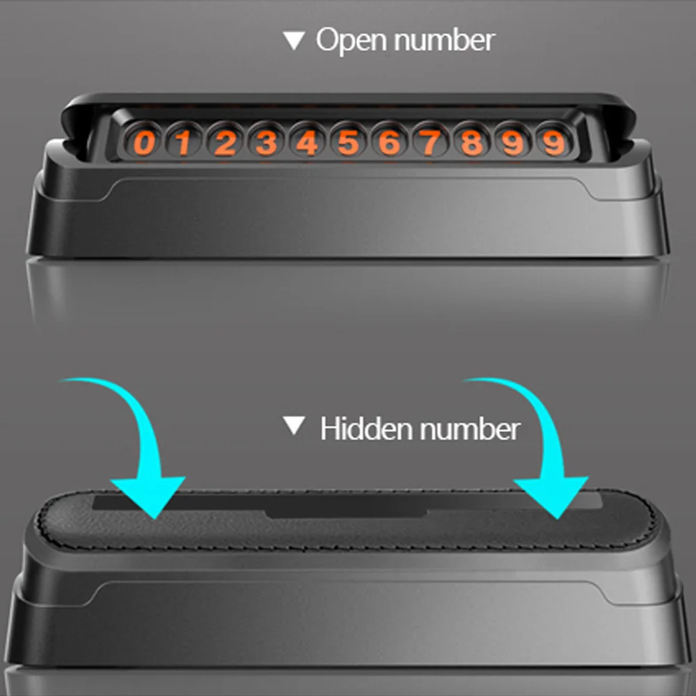 Номер телефона, автомобильная номерная табличка для парковки, скрытые универсальные автомобильные аксессуары, Мобильная карта, автоматический временный переключатель, декор интерьера